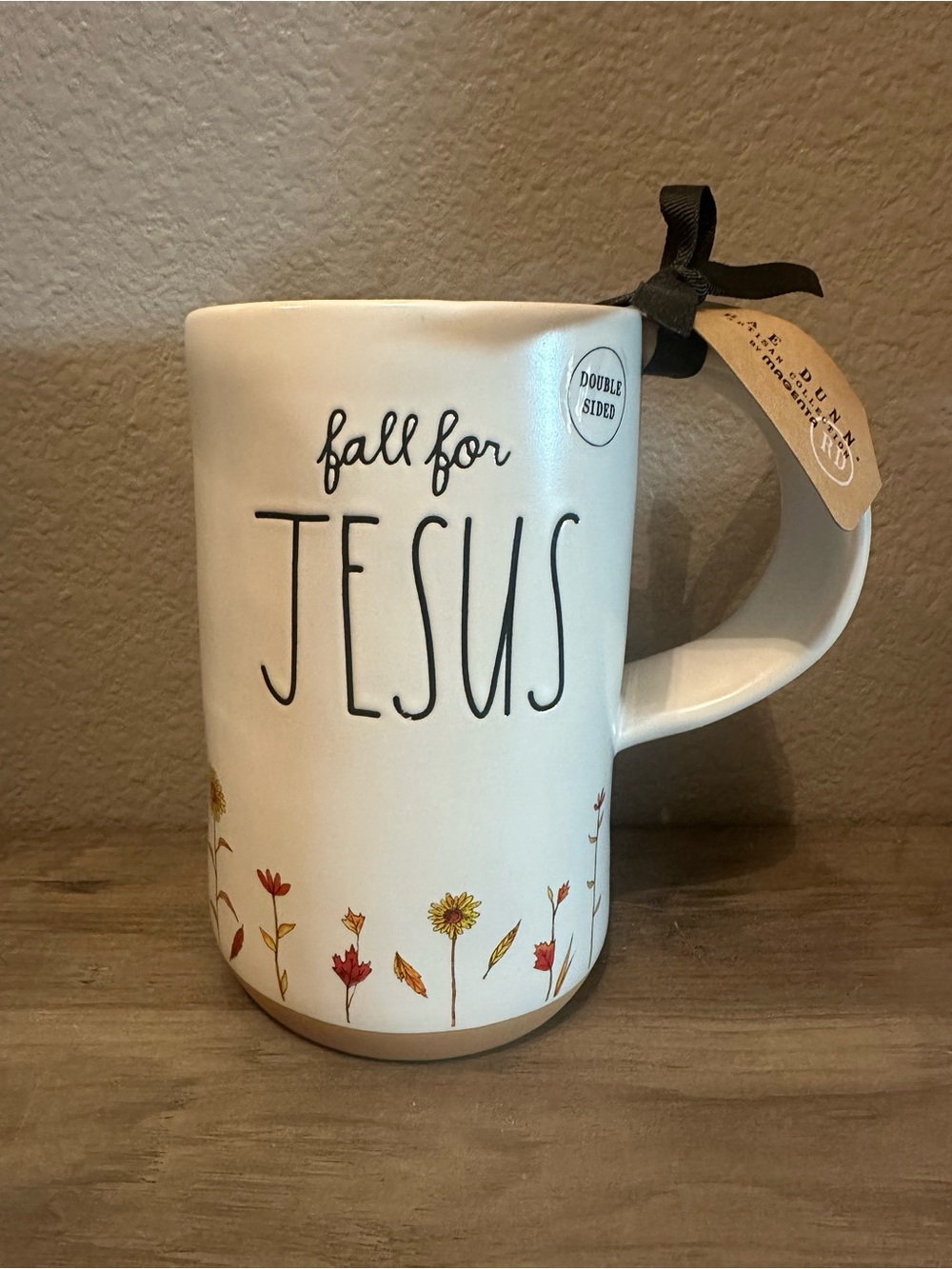 Rae Dunn Fall For Jesus/He Never Leaves Mug